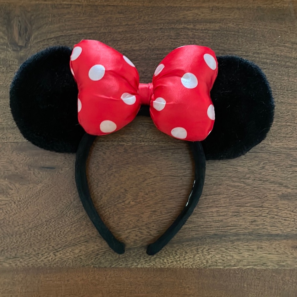 Disney parks Red polka dot Minnie Mouse ears headband